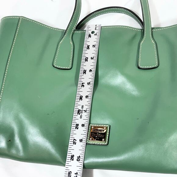 Dooney & Bourke Ashton Shoulder Tote Bag Large Ivy Green Smooth Leather Gold - Picture 15 of 16